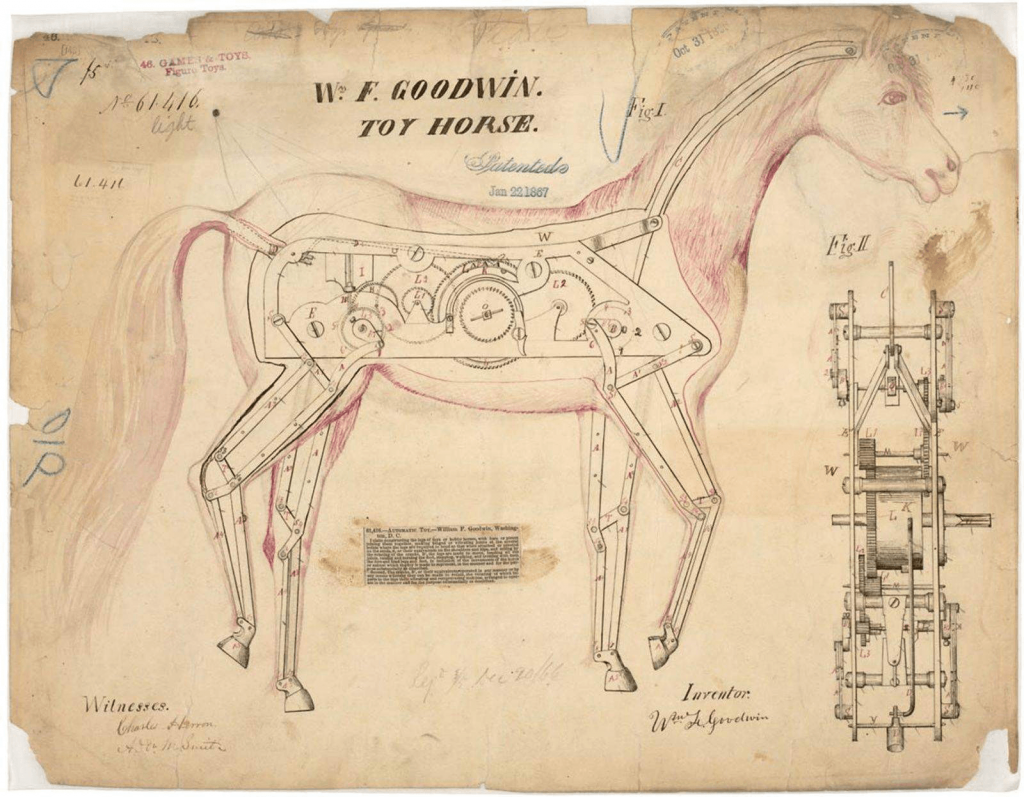 美国专利商标局的专利——玩具马
