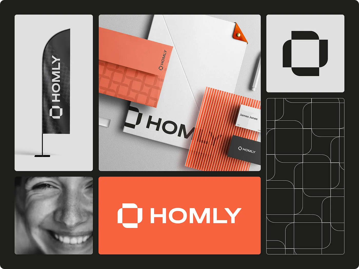 Homly — 房地产机构的标志和品牌标识